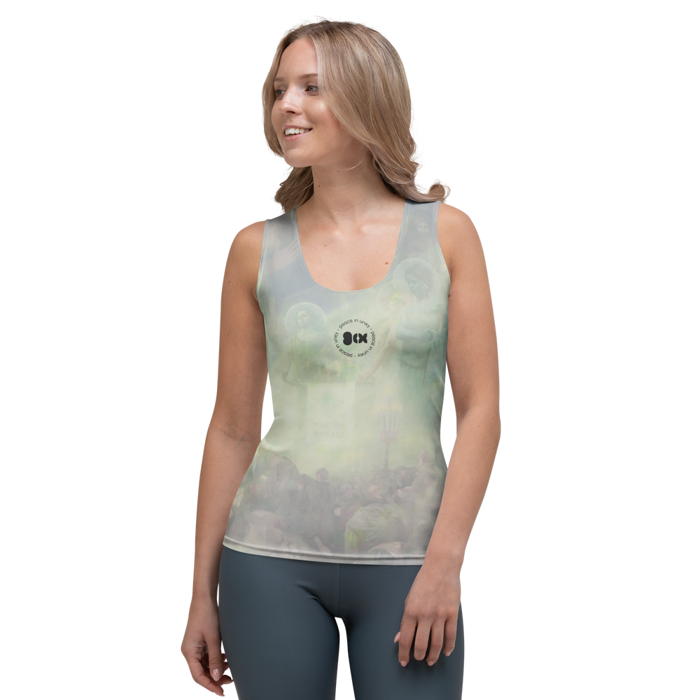 mount athos tank top women model front