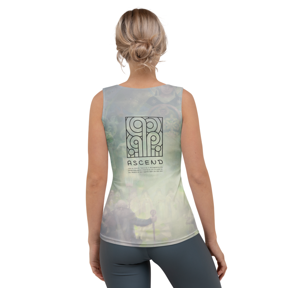mount athos tank top women model back