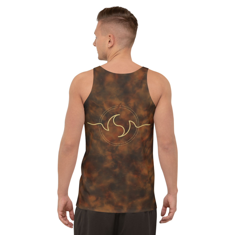 tiger's breath tank top men model back